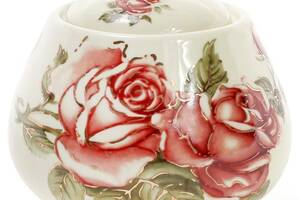 Сахарница Cream Rose 'Корейская Роза' 300мл, фарфоровая
