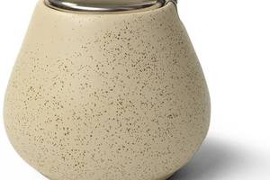 Сахарница керамическая Fissman ProfiTea 600мл с откидной крышкой, бежевый песок