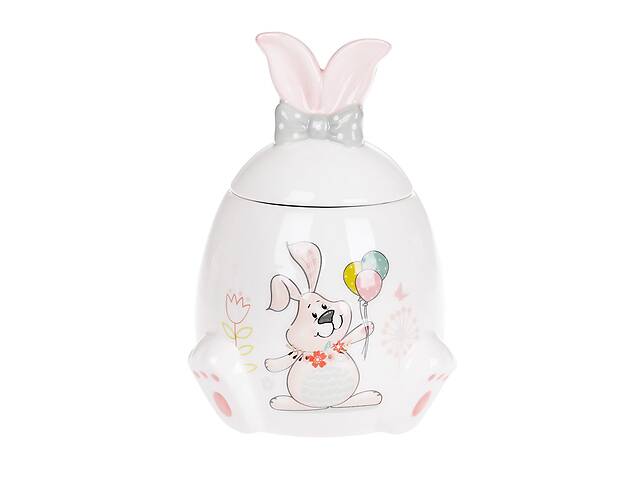 Сахарница керамическая с ложкой с объемным рисунком LI100369 'Веселый кролик' BonaDi