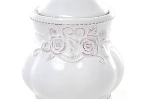 Сахарница Leeds Розы 300мл, белая керамика