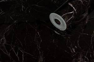 Самоклеящаяся виниловая плитка в рулоне черный мрамор 3000х600х2мм (SW-00001289)