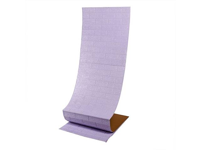 Самоклеющаяся 3D панель под светло-фиолетовый кирпич 19600х700х3мм SW-00001470