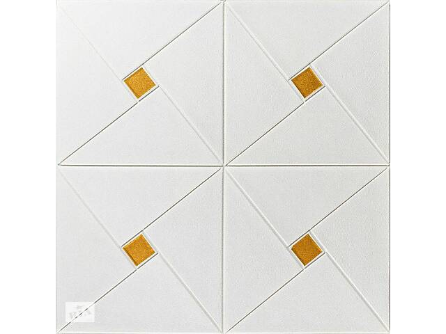 Самоклеющаяся 3D панель золотые квадраты 700x700x6,5мм (373) SW-00001354