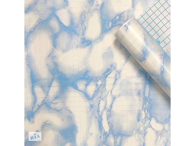 Самоклеющаяся пленка Sticker Wall голубой мрамор 0,45х10м (36019)