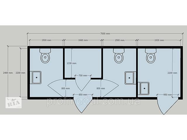 Санітарний модуль 7 метрів