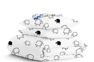 Семейный комплект постельного белья BLACK SHEEP CS3 Cosas черный 2х160х220 см