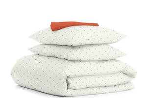Семейный комплект постельного белья Mini Dots CS19 Cosas Белый 2х160х220 см