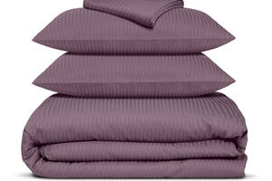 Семейный комплект постельного белья сатин AURORA Cosas Баклажан 2х160х220 см