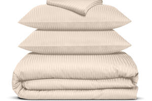 Семейный комплект постельного белья сатин BISCOTTI Cosas Бежевий 2х160х220 см