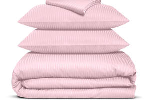 Семейный комплект постельного белья сатин FLORAL Cosas Пудра 2х160х220 см