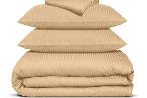 Семейный комплект постельного белья сатин HONEY Cosas Золотистый 2х160х220 см