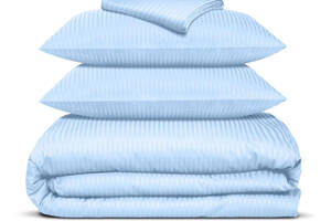 Семейный комплект постельного белья сатин MAYA Cosas Голубой 2х160х220 см