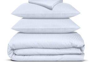 Семейный комплект постельного белья сатин PORCELAIN Cosas Белый 2х160х220 см