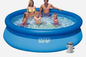 Семейный надувной бассейн Интекс 28122 Easy Set с фильтр-насосом 305 х 76 см. Купи уже сегодня!
