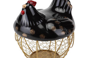 Сервировочная ваза Lefard Chicken 21х24 см Black AL120483