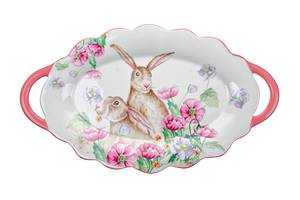 Сервировочное блюдо Bunnies in flowers Lefard AL84697