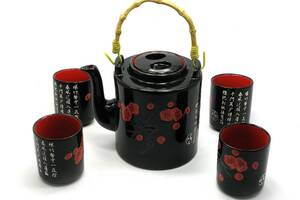 Сервиз керамический чайник 4 чашки (DN27901)