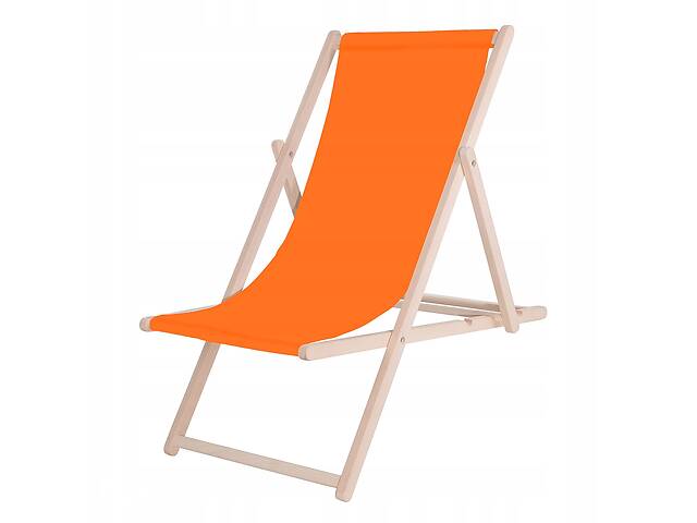 Шезлонг деревянный для пляжа Springos DC0001 Orange