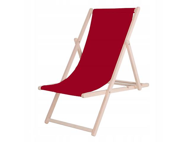 Шезлонг (крісло-лежак) дерев'яний для пляжу, тераси та саду Springos DC0001 BURGUND