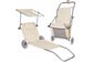 Шезлонг (лежак) для пляжа, террасы и сада с колесами и навесом Springos GC0041