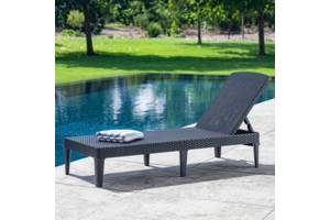 Шезлонг пластиковий Keter Jaipur графіт (Allibert Jaipur Sunlounger)