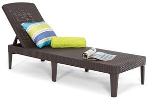 Шезлонг пластиковий Keter Jaipur коричневий (Allibert Jaipur Sunlounger)