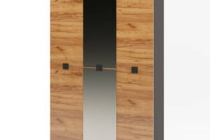 Шкаф 3-х дверный Эверест Соната-1200 с зеркалом венге темный + дуб крафт золотой (EVR-2637)