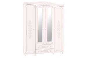 Шафа 4-х дверна Меблі UA з дзеркалом для дівчинки Ассоль прованс Белль Білий Дуб/Білий (51112)