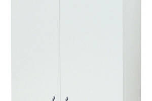 Шкаф двухдверный Айсберг 2 BIG (петли плавного закрывания) ширина 650 МАКСИ МЕБЕЛЬ Белый гладкий (71005)
