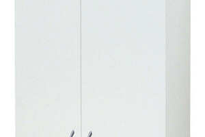 Шкаф двухдверный Айсберг 2 (петли плавного закрывания) МАКСИ МЕБЕЛЬ Белый гладкий ширина 600 (13067)
