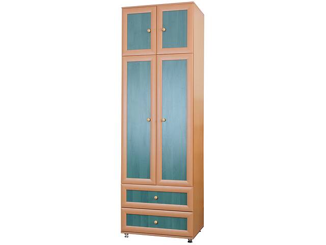Шкаф двухдверный плательный Мебель UA Злата B1 с антресолью и ящиками Бук (8867)