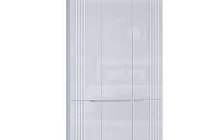 Шкаф гардероб DiPortes 'Портленд' №18 К-824_L-825_R Белый глянец (120/230/56) МДФ