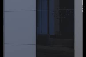 Шкаф купе Doros G-Caiser Графит/Черный 1 ДСП / 1 стекло / 3 части 180х60х240 (42005091)