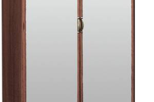 Шкаф плательный серии Барбара 0,9 м. (зеркальный, 2 ящика) МДФ накладки декор МАКСИ МЕБЕЛЬ Венге магия (12510)