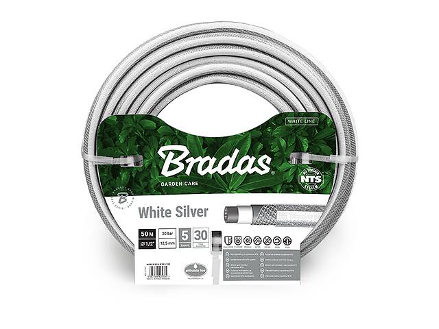 Шланг для полива NTS WHITE SILVER 1/2' – 50м Bradas