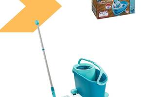 Швабра с ведром круглая На колесах XPRO Mop bucket + mop set синя(43663-_804)