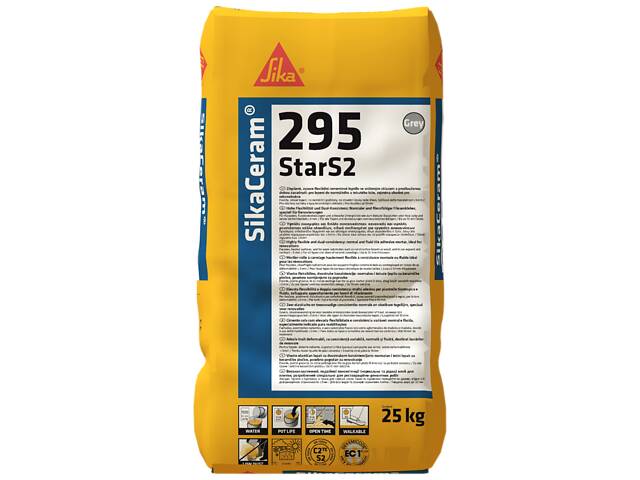 SIKACERAM®-295 STARS2 Високоеластичний клей для плитки подвійної консистенції