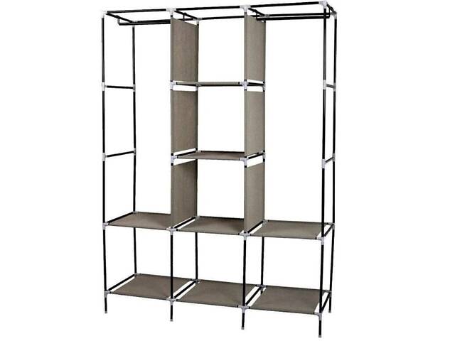 Складной каркасный тканевый шкаф Storage Wardrobe 88130, шкаф на три секции 130*45*175