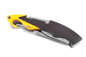 Складной нож Stinger туристический в металлической коробке Черный с желтым (HCY-6125Х)