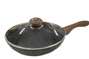 Сковорода с крышкой Benson BN-544 28 см Черный