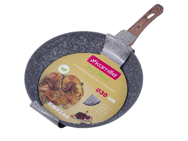 Сковородка 30см с антипригарным покрытием для индукции и газа KL226137 Kamille