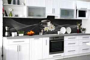 Наклейка на скинали Zatarga на кухню «Аромат бергамота» 650х2500 мм виниловая 3Д наклейка кухонный фартук самоклеящаяся