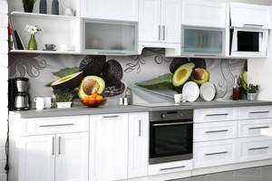 Наклейка на скинали Zatarga на кухню «Авокадо хасс» 600х3000 мм виниловая 3Д наклейка кухонный фартук самоклеящаяся