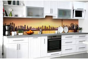 Наклейка на скинали Zatarga на кухню «Азиатские небоскрёбы» 600х2500 мм виниловая 3Д наклейка кухонный фартук