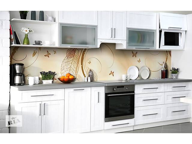 Наклейка на скинали Zatarga на кухню «Бабочки на закате» 600х3000 мм виниловая 3Д наклейка кухонный фартук самоклеящаяся