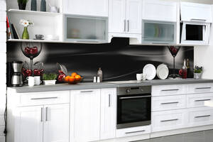 Наклейка на скинали Zatarga на кухню «Черешневый атлас» 600х2500 мм виниловая 3Д наклейка кухонный фартук самоклеящаяся