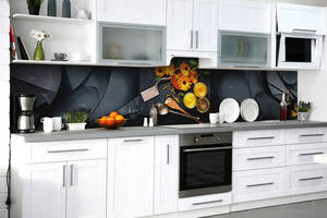 Наклейка на скинали Zatarga на кухню «Календула с мёдом» 600х3000 мм виниловая 3Д наклейка кухонный фартук самоклеящаяся