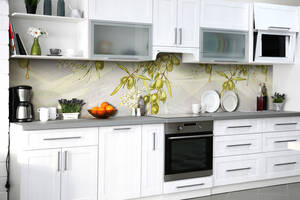 Наклейка на скинали Zatarga на кухню «Картина оливы» 600х3000 мм виниловая 3Д наклейка кухонный фартук самоклеящаяся