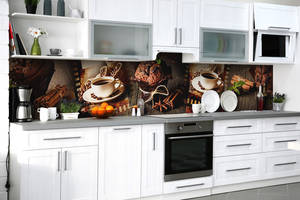 Наклейка на скинали Zatarga на кухню «Кино и маффины» 600х3000 мм виниловая 3Д наклейка кухонный фартук самоклеящаяся