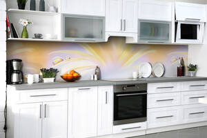 Наклейка на скинали Zatarga на кухню «Макромир» 600х2500 мм виниловая 3Д наклейка кухонный фартук самоклеящаяся